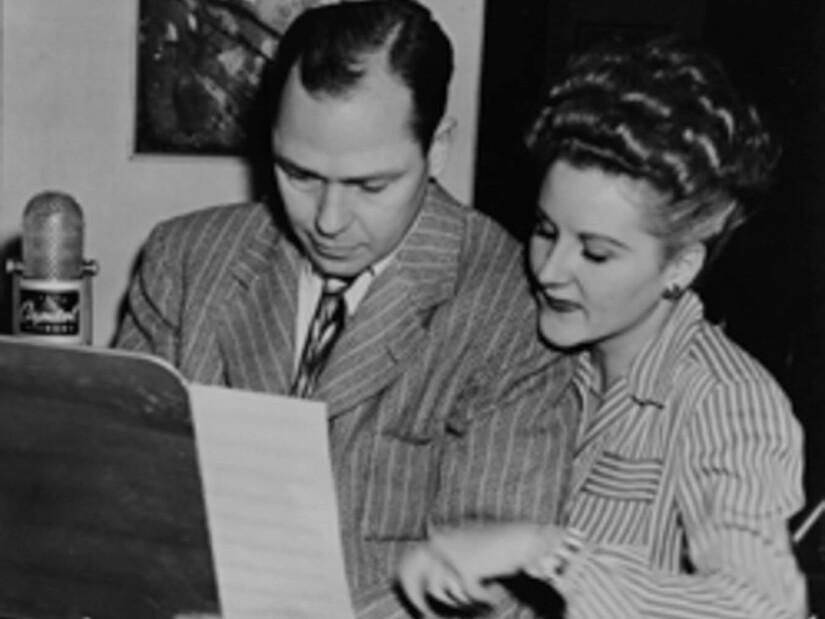 Johnny Mercer and Margaret Whiting at Capitol Records.