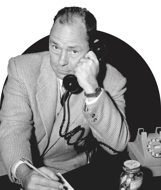 Johnny Mercer on the telephone.